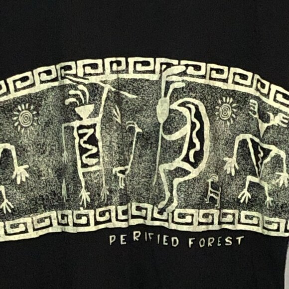 Fred Harvey TShirt Men Size L Petrified Forest Patterned 2 Sided Ethnic Ancient - Picture 3 of 9